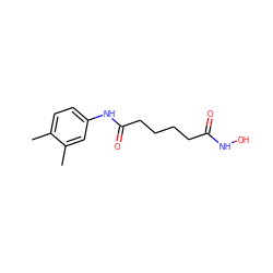 Cc1ccc(NC(=O)CCCCC(=O)NO)cc1C ZINC000049068941