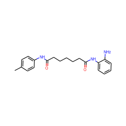 Cc1ccc(NC(=O)CCCCCC(=O)Nc2ccccc2N)cc1 ZINC000034997445