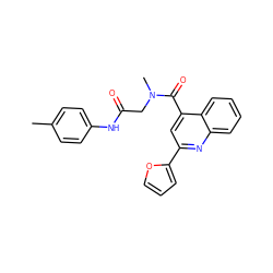 Cc1ccc(NC(=O)CN(C)C(=O)c2cc(-c3ccco3)nc3ccccc23)cc1 ZINC000015917114