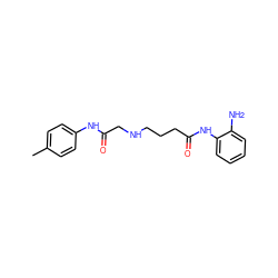 Cc1ccc(NC(=O)CNCCCC(=O)Nc2ccccc2N)cc1 ZINC000084726049