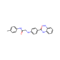 Cc1ccc(NC(=O)CNc2ccc(C(=O)Nc3ccccc3N)cc2)cc1 ZINC000084730139