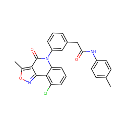 Cc1ccc(NC(=O)Cc2cccc(-n3c(=O)c4c(C)onc4c4c(Cl)cccc43)c2)cc1 ZINC000013439783