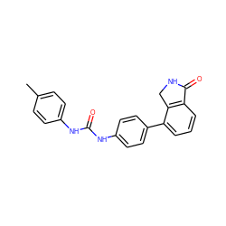 Cc1ccc(NC(=O)Nc2ccc(-c3cccc4c3CNC4=O)cc2)cc1 ZINC000014945194