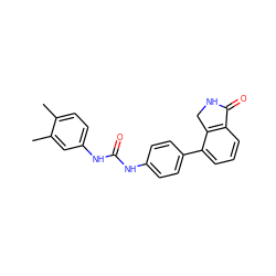 Cc1ccc(NC(=O)Nc2ccc(-c3cccc4c3CNC4=O)cc2)cc1C ZINC000014945211