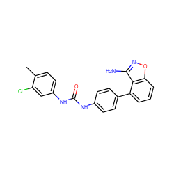 Cc1ccc(NC(=O)Nc2ccc(-c3cccc4onc(N)c34)cc2)cc1Cl ZINC000014975413