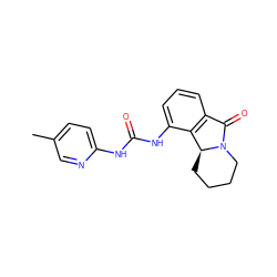 Cc1ccc(NC(=O)Nc2cccc3c2[C@@H]2CCCCN2C3=O)nc1 ZINC000118083213