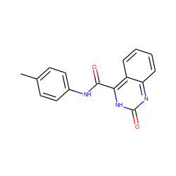 Cc1ccc(NC(=O)c2[nH]c(=O)nc3ccccc23)cc1 ZINC000028862069