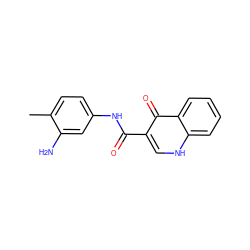 Cc1ccc(NC(=O)c2c[nH]c3ccccc3c2=O)cc1N ZINC000113735178