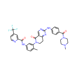 Cc1ccc(NC(=O)c2cc(C(F)(F)F)ccn2)cc1N1CCc2nc(Nc3ccc(C(=O)N4CCN(C)CC4)cc3)ncc2C1=O ZINC000207315986