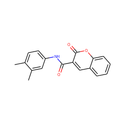 Cc1ccc(NC(=O)c2cc3ccccc3oc2=O)cc1C ZINC000000130246