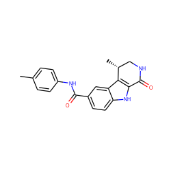 Cc1ccc(NC(=O)c2ccc3[nH]c4c(c3c2)[C@H](C)CNC4=O)cc1 ZINC000028902106