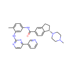 Cc1ccc(NC(=O)c2ccc3c(c2)CC[C@@H]3N2CCN(C)CC2)cc1Nc1nccc(-c2cccnc2)n1 ZINC000138928380