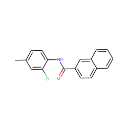 Cc1ccc(NC(=O)c2ccc3ccccc3c2)c(Cl)c1 ZINC000003421197