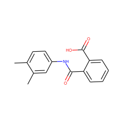 Cc1ccc(NC(=O)c2ccccc2C(=O)O)cc1C ZINC000000284262
