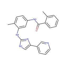 Cc1ccc(NC(=O)c2ccccc2C)cc1Nc1nc(-c2cccnc2)c[nH]1 ZINC000040950065