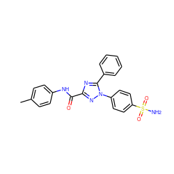 Cc1ccc(NC(=O)c2nc(-c3ccccc3)n(-c3ccc(S(N)(=O)=O)cc3)n2)cc1 ZINC000169353222