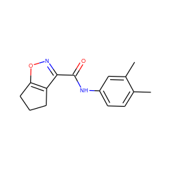 Cc1ccc(NC(=O)c2noc3c2CCC3)cc1C ZINC000000426295