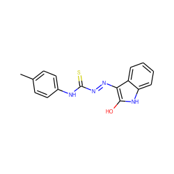 Cc1ccc(NC(=S)N=Nc2c(O)[nH]c3ccccc23)cc1 ZINC000253987368