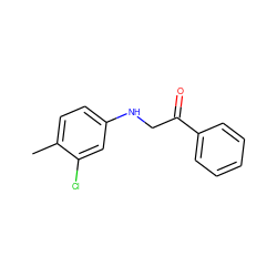 Cc1ccc(NCC(=O)c2ccccc2)cc1Cl ZINC000000287443