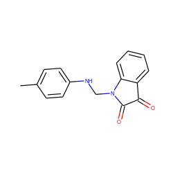 Cc1ccc(NCN2C(=O)C(=O)c3ccccc32)cc1 ZINC000003123067