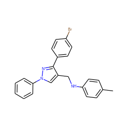 Cc1ccc(NCc2cn(-c3ccccc3)nc2-c2ccc(Br)cc2)cc1 ZINC000084712311