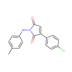 Cc1ccc(NN2C(=O)C=C(c3ccc(Cl)cc3)C2=O)cc1 ZINC000005415192