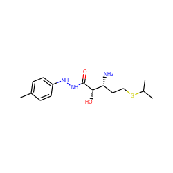 Cc1ccc(NNC(=O)[C@@H](O)[C@H](N)CCSC(C)C)cc1 ZINC000027997381