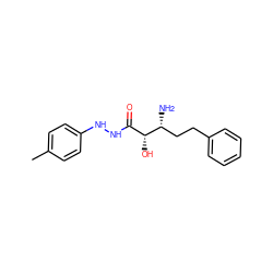 Cc1ccc(NNC(=O)[C@@H](O)[C@H](N)CCc2ccccc2)cc1 ZINC000027995995