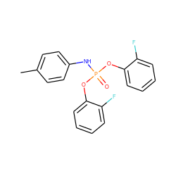 Cc1ccc(NP(=O)(Oc2ccccc2F)Oc2ccccc2F)cc1 ZINC000002893029