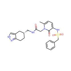 Cc1ccc(NS(=O)(=O)Cc2ccccc2)c(=O)n1CC(=O)NC[C@@H]1CCc2n[nH]cc2C1 ZINC000013539153