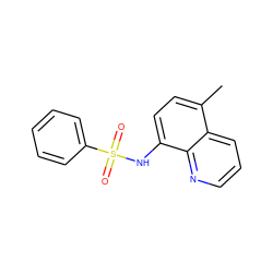Cc1ccc(NS(=O)(=O)c2ccccc2)c2ncccc12 ZINC000205619176