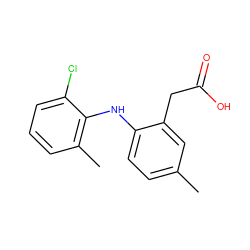 Cc1ccc(Nc2c(C)cccc2Cl)c(CC(=O)O)c1 ZINC000029060094