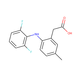 Cc1ccc(Nc2c(F)cccc2F)c(CC(=O)O)c1 ZINC000029060116