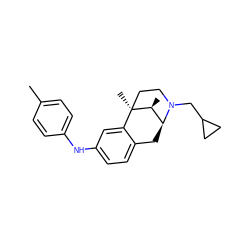 Cc1ccc(Nc2ccc3c(c2)[C@@]2(C)CCN(CC4CC4)[C@@H](C3)[C@@H]2C)cc1 ZINC000027987917