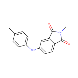 Cc1ccc(Nc2ccc3c(c2)C(=O)N(C)C3=O)cc1 ZINC000045355317