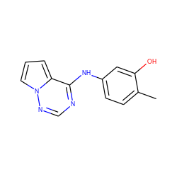 Cc1ccc(Nc2ncnn3cccc23)cc1O ZINC000013581404