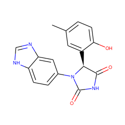 Cc1ccc(O)c([C@H]2C(=O)NC(=O)N2c2ccc3[nH]cnc3c2)c1 ZINC000113894584