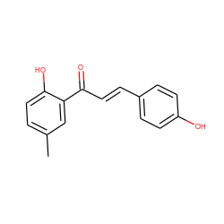 Cc1ccc(O)c(C(=O)/C=C/c2ccc(O)cc2)c1 ZINC000038978163