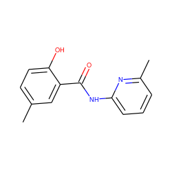 Cc1ccc(O)c(C(=O)Nc2cccc(C)n2)c1 ZINC000019839164