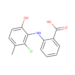 Cc1ccc(O)c(Nc2ccccc2C(=O)O)c1Cl ZINC000144047136