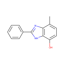 Cc1ccc(O)c2[nH]c(-c3ccccc3)nc12 ZINC000026276503