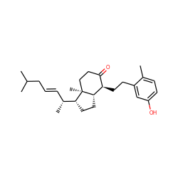 Cc1ccc(O)cc1CC[C@@H]1C(=O)CC[C@@]2(C)[C@H]1CC[C@@H]2[C@H](C)/C=C/CC(C)C ZINC000038791899