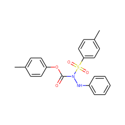 Cc1ccc(OC(=O)N(Nc2ccccc2)S(=O)(=O)c2ccc(C)cc2)cc1 ZINC000653808311