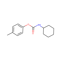 Cc1ccc(OC(=O)NC2CCCCC2)cc1 ZINC000000398657