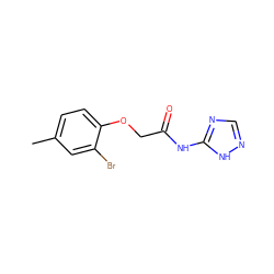 Cc1ccc(OCC(=O)Nc2ncn[nH]2)c(Br)c1 ZINC000018007349