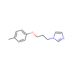 Cc1ccc(OCCCn2ccnc2)cc1 ZINC000002493368