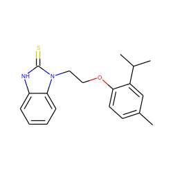 Cc1ccc(OCCn2c(=S)[nH]c3ccccc32)c(C(C)C)c1 ZINC000005687716