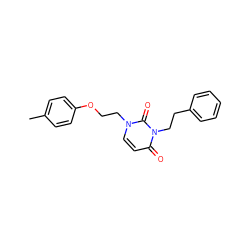 Cc1ccc(OCCn2ccc(=O)n(CCc3ccccc3)c2=O)cc1 ZINC000004784357