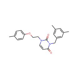 Cc1ccc(OCCn2ccc(=O)n(Cc3cc(C)cc(C)c3)c2=O)cc1 ZINC000004784360