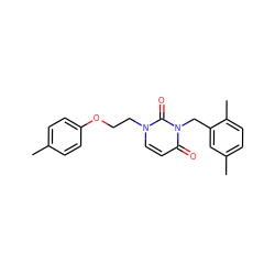 Cc1ccc(OCCn2ccc(=O)n(Cc3cc(C)ccc3C)c2=O)cc1 ZINC000004769816